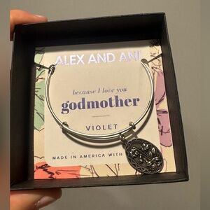 Alex and Ani Silver Godmother Charm Bracelet